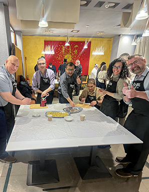 Group of Avient employees cooking