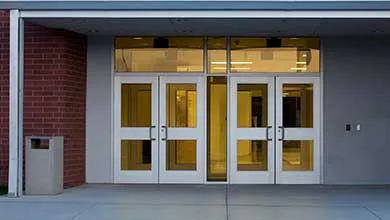 Entrance to a school building
