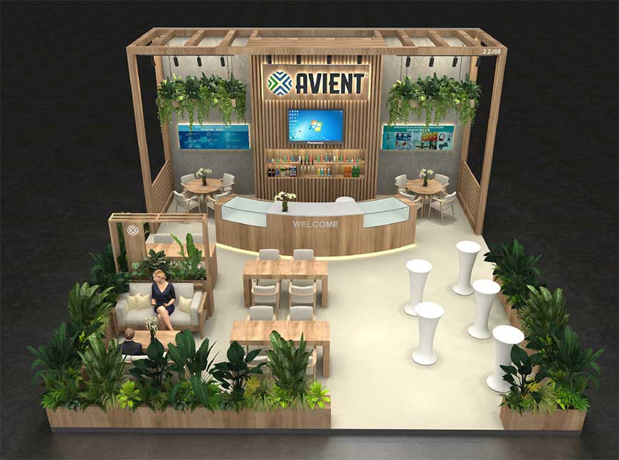 rendering of trade show booth