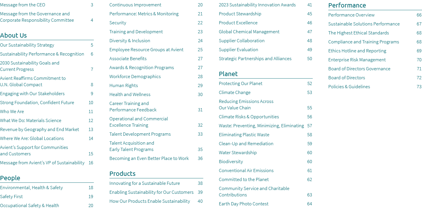 Message from the CEO 3 Message from the Governance and Corporate Responsibility Committee 4 About Us Our Sustainabili...