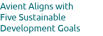 Avient Aligns with Five Sustainable Development Goals 